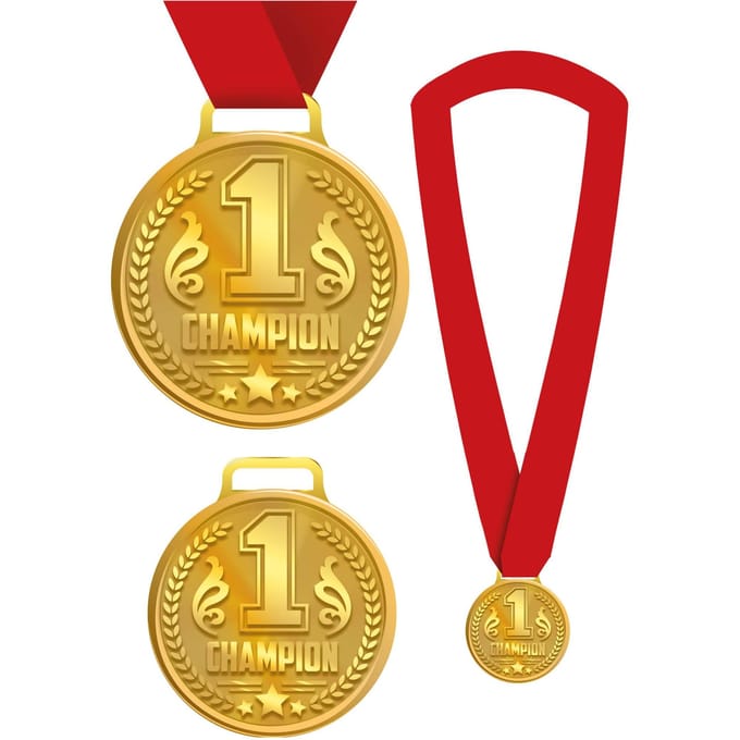 Gouden Metalen Medaille Winnaar Prijs Kampioen