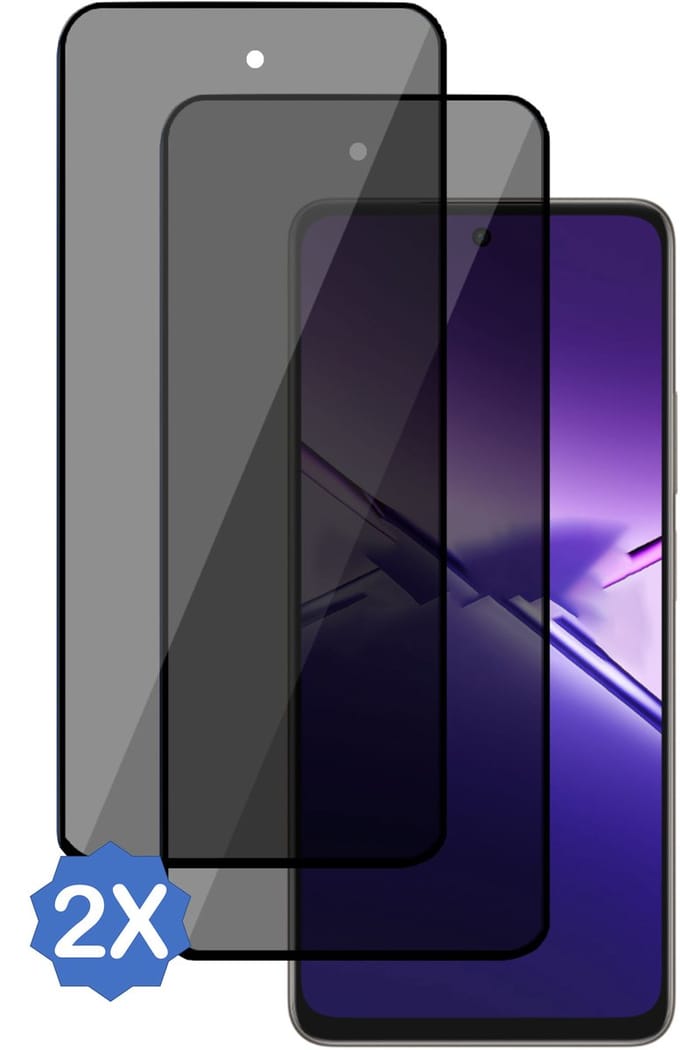 2x TechNow Privé Screenprotector geschikt voor OPPO A5 Pro - Screenprotector - Privacy Beschermglas - Privacy Proteqt+