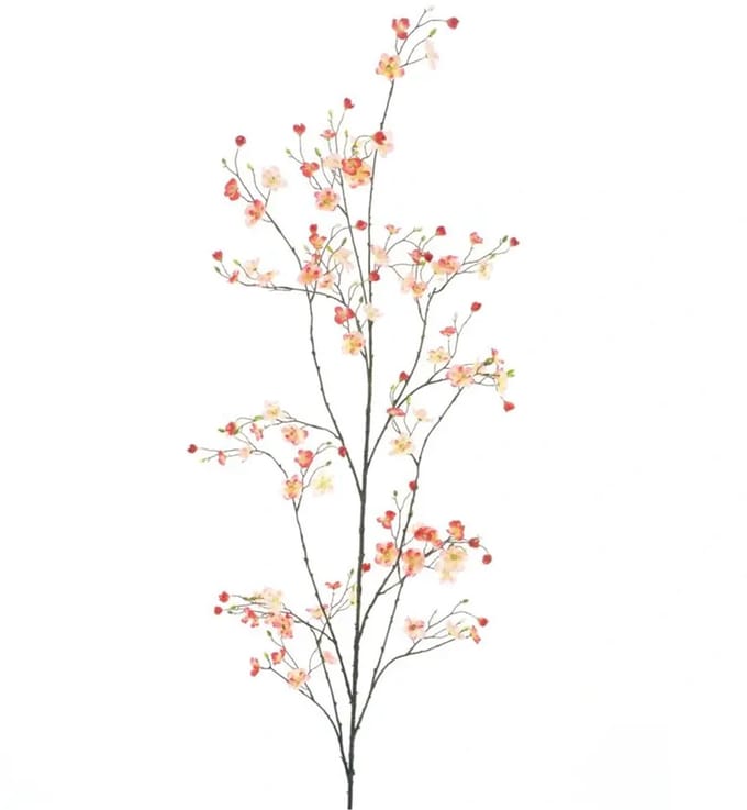 Kunsttak Mini Daisy Branch Peach/Red - 172 cm