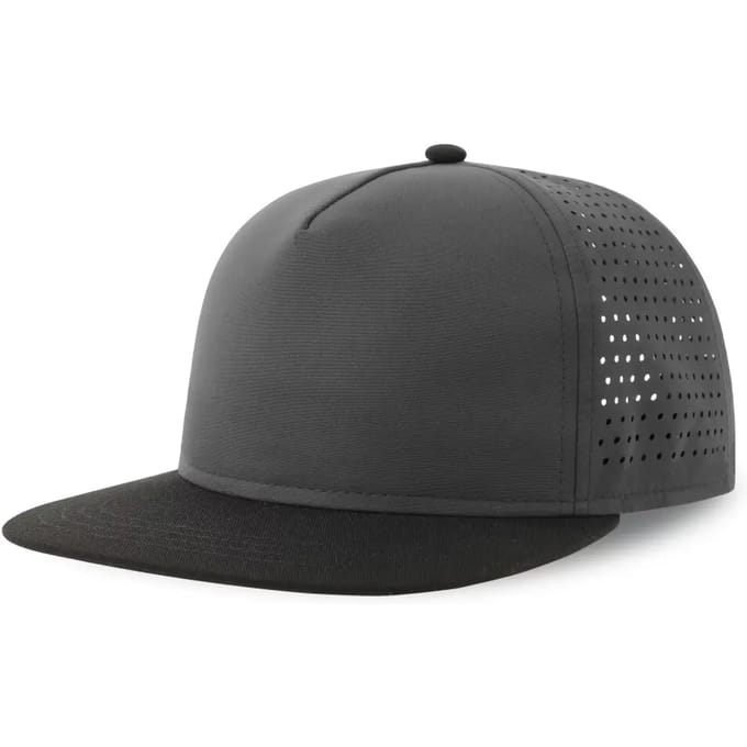 Atlantis Headwear Bank Five Cap Recycled AT424 - Dark Grey/Black - One size