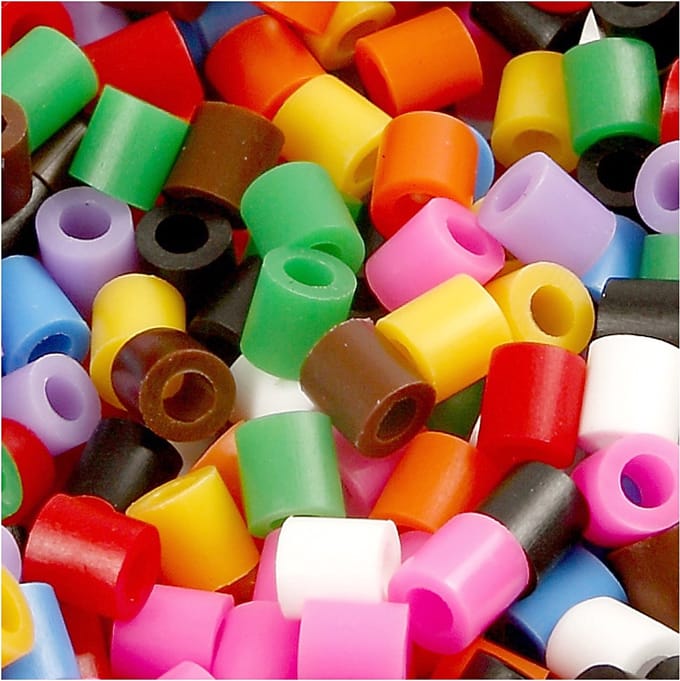 Strijkkralen, afm 5x5 mm, Standard-Farben, medium, 5000 assorti