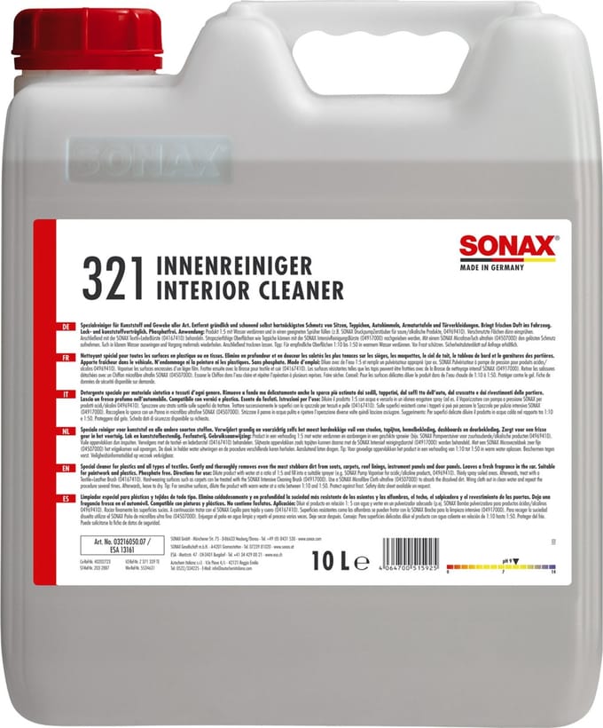 Sonax Interieurreiniger - Bekledigingsreiniger voor auto