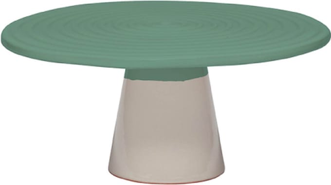 Dutchdeluxes - Dutchdeluxes - Taartplateau - Keramiek - Medium - 25 cm diameter - Groen