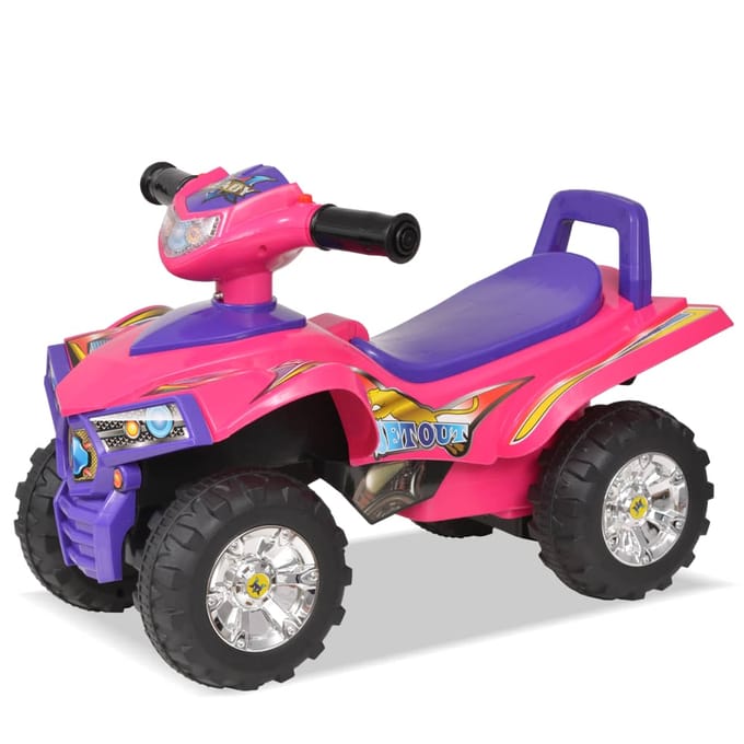 Véhicule ATV à monter pour enfants avec son et lumière Rose et Violet