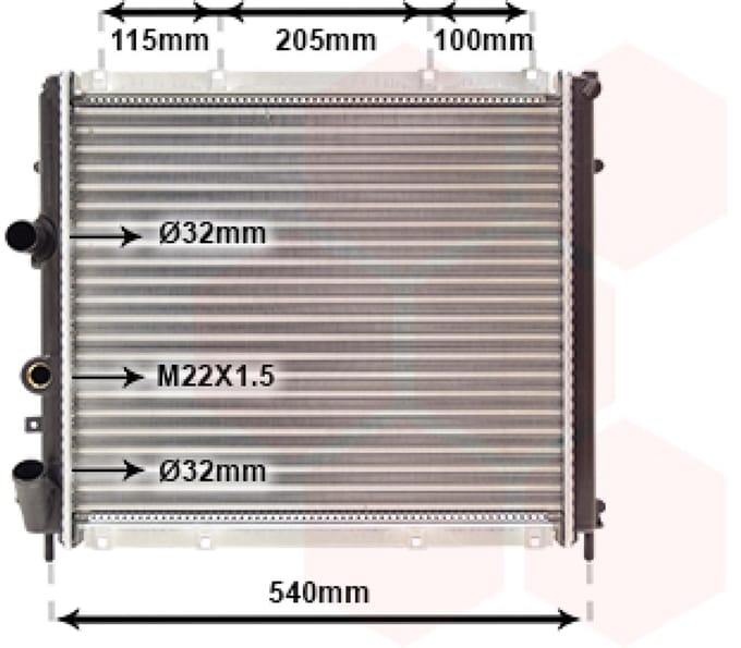 Van Wezel - RADIATOR VOOR RENAULT KANGOO 1997-2003 7700304932