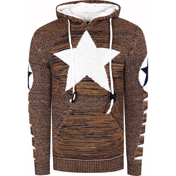 Grof gebreide hoodie