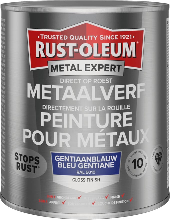 Rust-Oleum Metal Expert Direct Op Roest Metaal Verf 750ml - RAL 5010