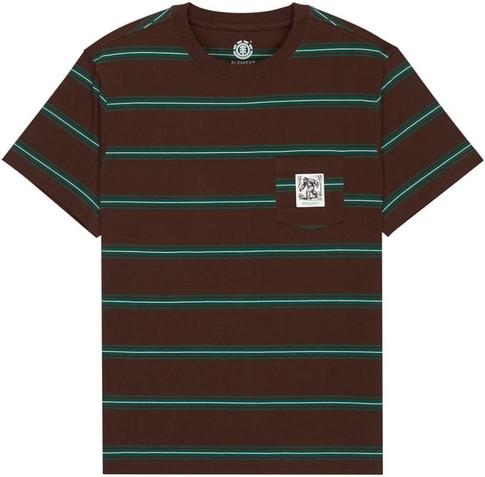 Element Bigfoot Pocket Label T-shirt Met Korte Mouwen Bruin S Man