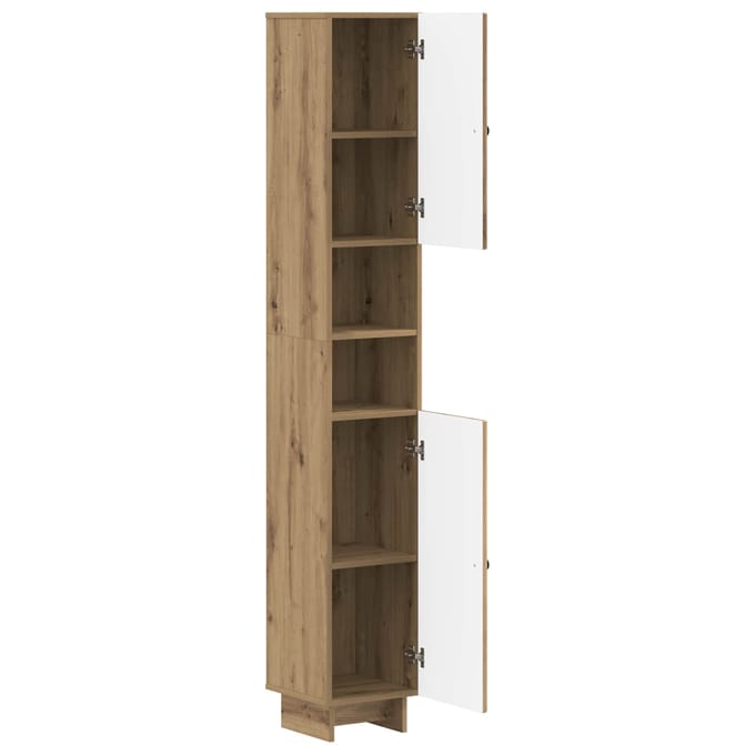 vidaXL - Badkamerkast - met - Open - Plank - EDE - Artisanaal - eiken