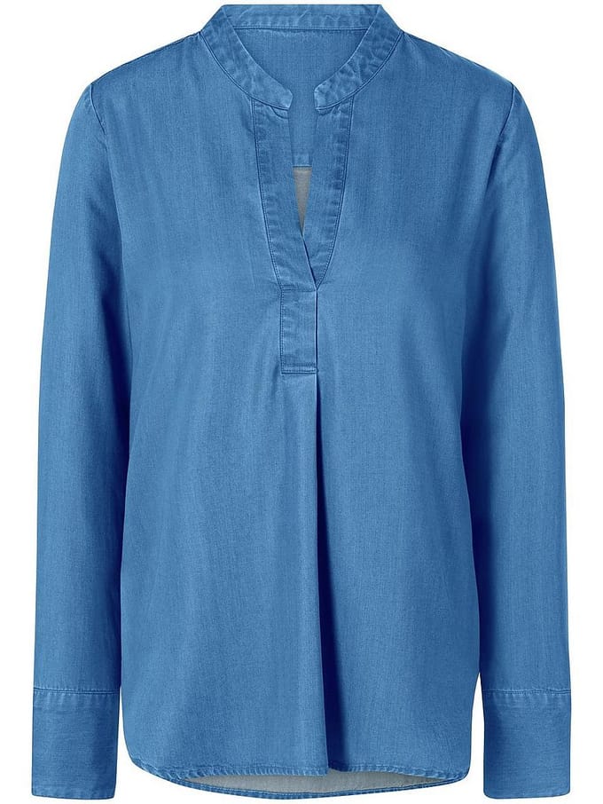 Jeansblouse lange mouwen Van Peter Hahn denim