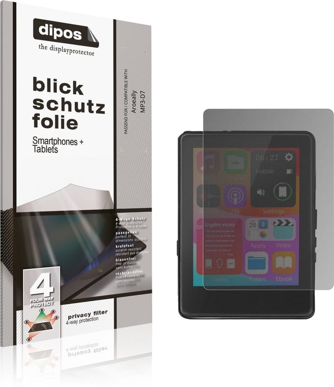 dipos – Matte Privacy Screenprotector geschikt voor Aroeally MP3-D7 | Anti-Spy Beschermfolie
