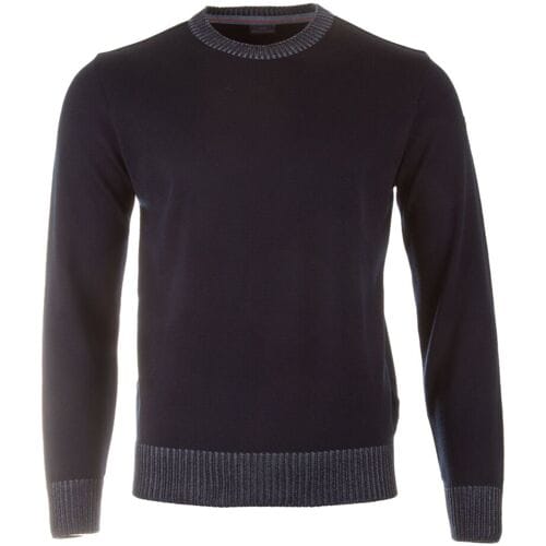 Paul & Shark Trui Wool Crewneck Contrasting Trim Navy / male