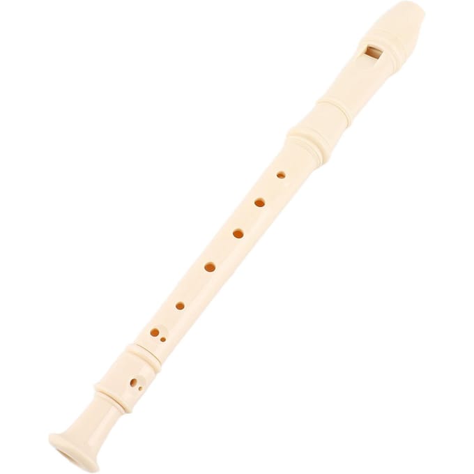 Flûte à bec soprano portable légère à 8 trous, clarinette ABS pour étudiants et enfants, blanche white