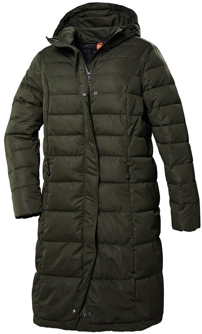 STOY dames winter parka jas - 39793 - donkergroen - padded - maat 46