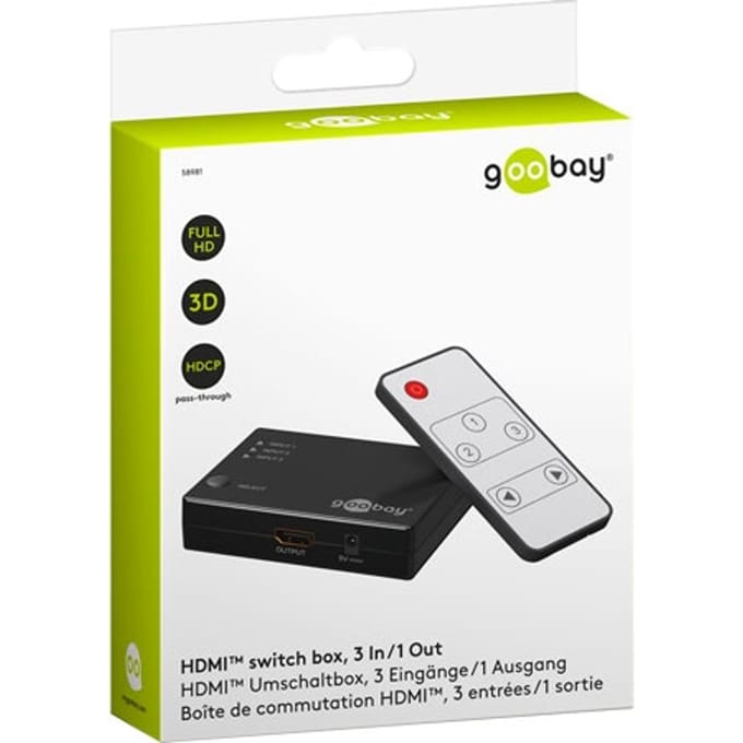 Goobay HDMI Schakelkast - 3in/1out