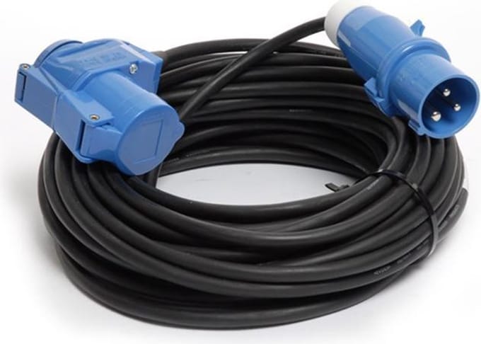 Gimeg Elektra CEE Premium Verlengkabel - Haaks - Met Stopcontact - 25 m - 2,5 mm