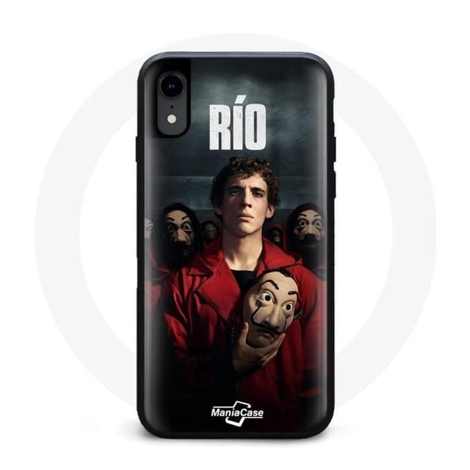 Coque de téléphone - La casa de papel - Iphone XR - Noir - Souple - Protection contre les chocs rouge