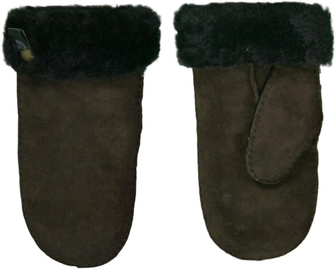 Lamsvacht Wanten Bruin Colour:Bruin Size:XXL