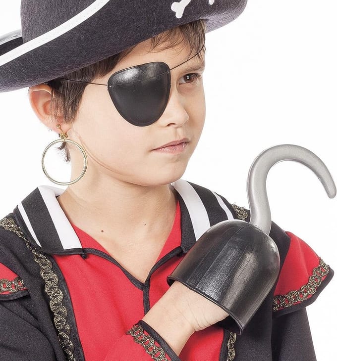 Piratenhaak - Zwart Zilver