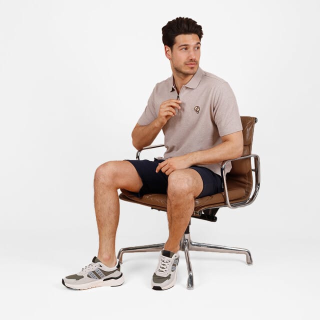 Q1905 Polo shirt zuidland – zand melange