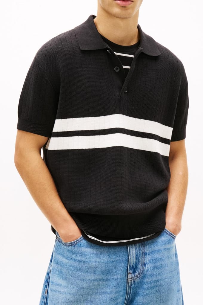 Tommy Hilfiger Tjm Regular Ss Knitted Sweater Black Größe: XS | Pullover Outlet | Herren | Schwarz