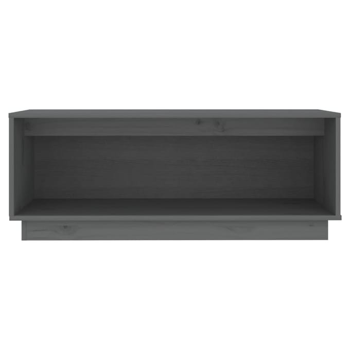 vidaXL - Tv-meubel - 90x35x35 - cm - massief - grenenhout - grijs