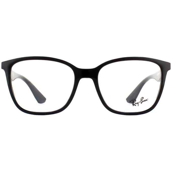 Ray-Ban Square glanzende zwarte unisex dames bril frames