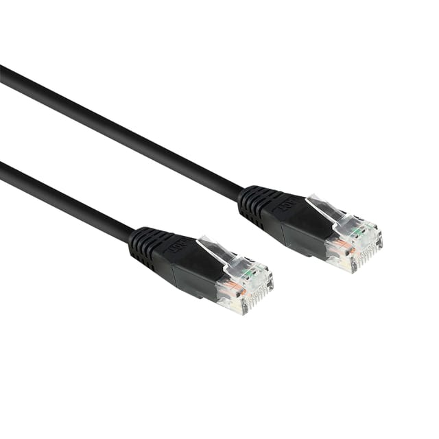 ACT Zwart 5,0 meter U/UTP CAT6 netwerkkabel met RJ45 connectoren AC4005