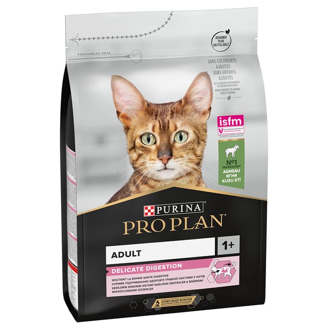 3kg PURINA PRO PLAN Adult Delicate Digestion Lamb droogvoer voor katten