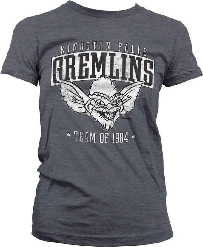 Gremlins Dames Tshirt -L- Team Kingston Falls Gremlins Of 1984 Grijs