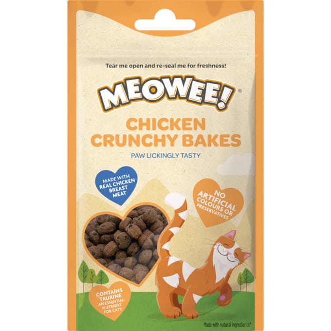 40g Meowee! Kip Crunchy Bakes kattensnacks