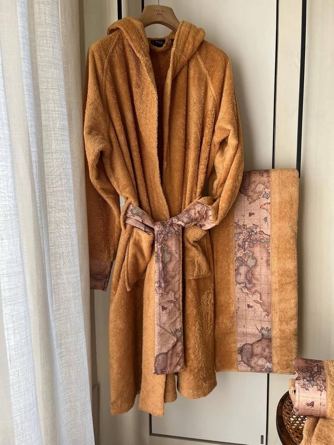 Luxe Katoenen Badjas met Capuchon Heren en Dames Maat L/XL