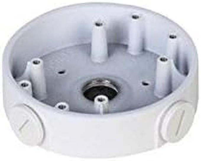 Aluminium Aansluitdoos - Verbindingsdoos Camera - Buiten Installatie - Voor Dome Camera's - D108 x 285 mm - Wit