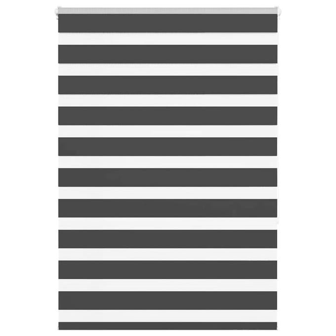vidaXL - Zebra - rolgordijn - 100x150 - cm - stofbreedte - 95,9 - cm - zwart