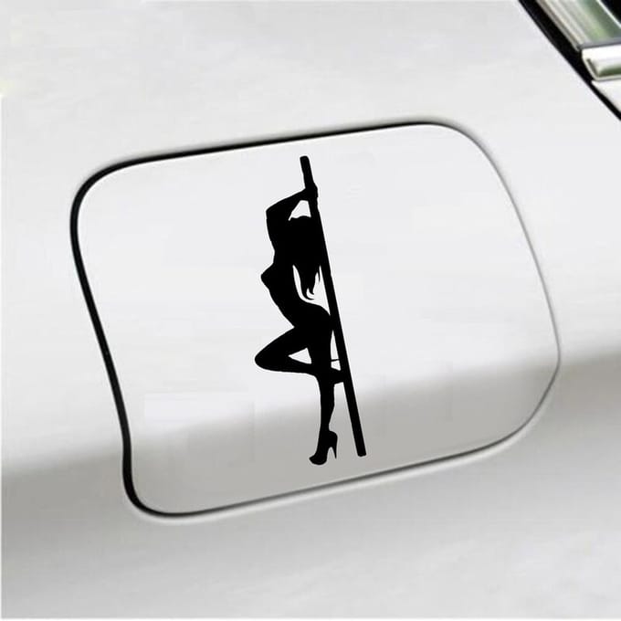 Bumpersticker - Paaldanseres - 16 X 5 - Zwart