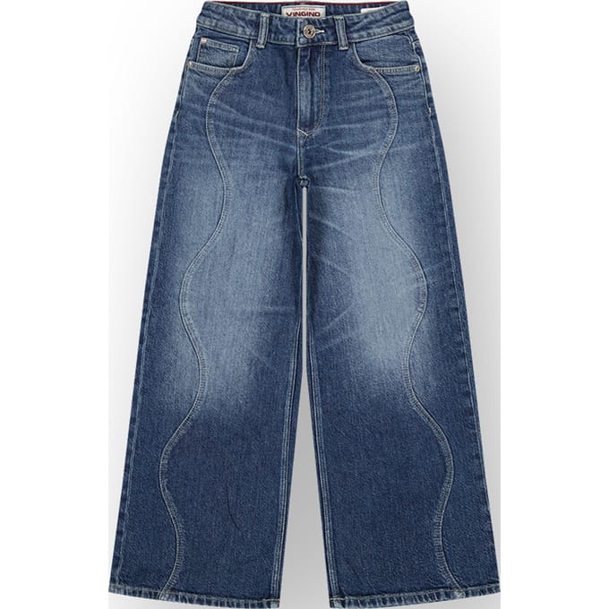 Meisjes Extra Wide Leg Jeans Cita Seam