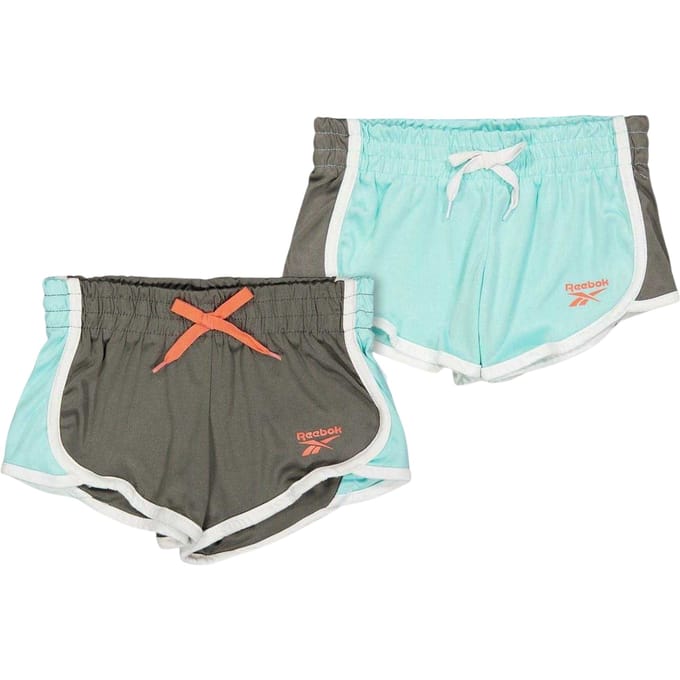 Reebok Meisjes Shorts (Set van 2) (Aruba Blauw)