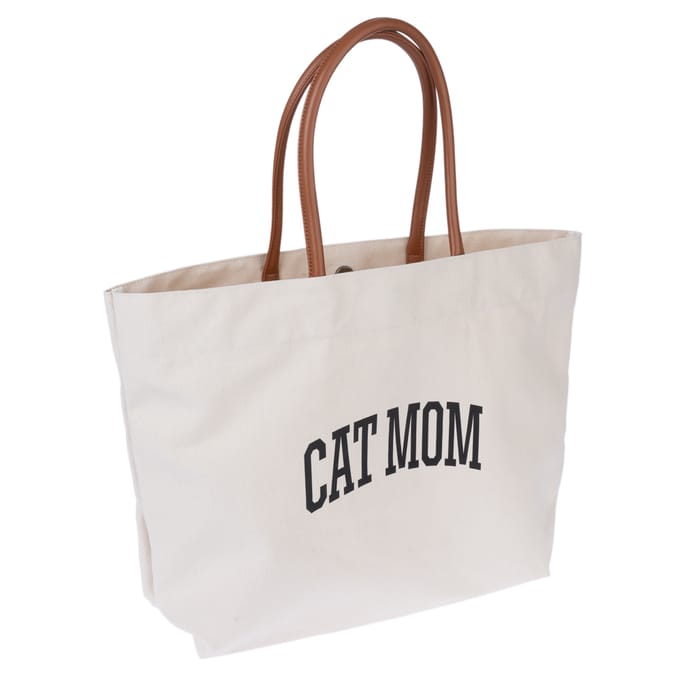 TIAKI Canvas Shopper Tote "Cat Mom" Kat