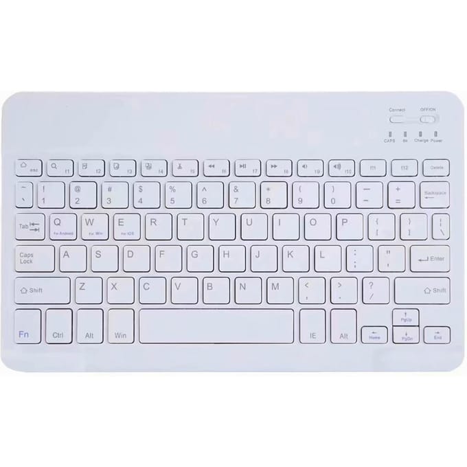 Clavier sans fil pour tablette mobile Ipad, clavier simple de 7 pouces blanc