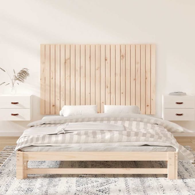 vidaXL - Wandhoofdbord - 147x3x90 - cm - massief - grenenhout