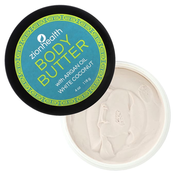 Adama, Body Butter with Argan Oil, White Coconut, 4 oz (118 g) black