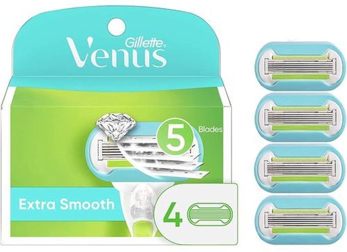 Gillette - Venus - Extra Smooth - Scheermesjes/Navulmesjes - 4 Stuks