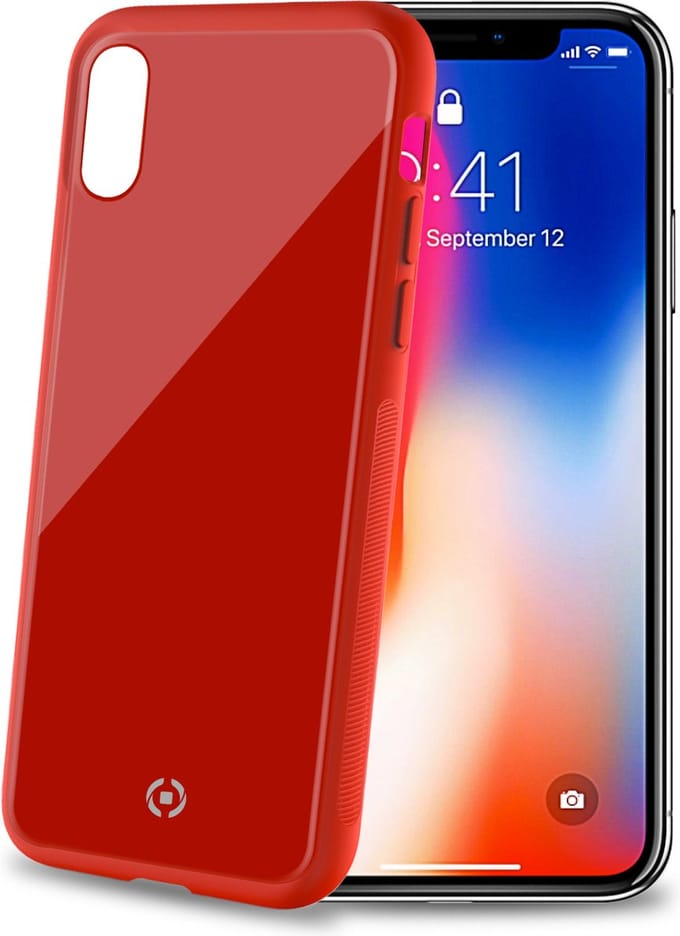 Celly Telefoonhoes Diamond Voor Iphone Xs/x Rood