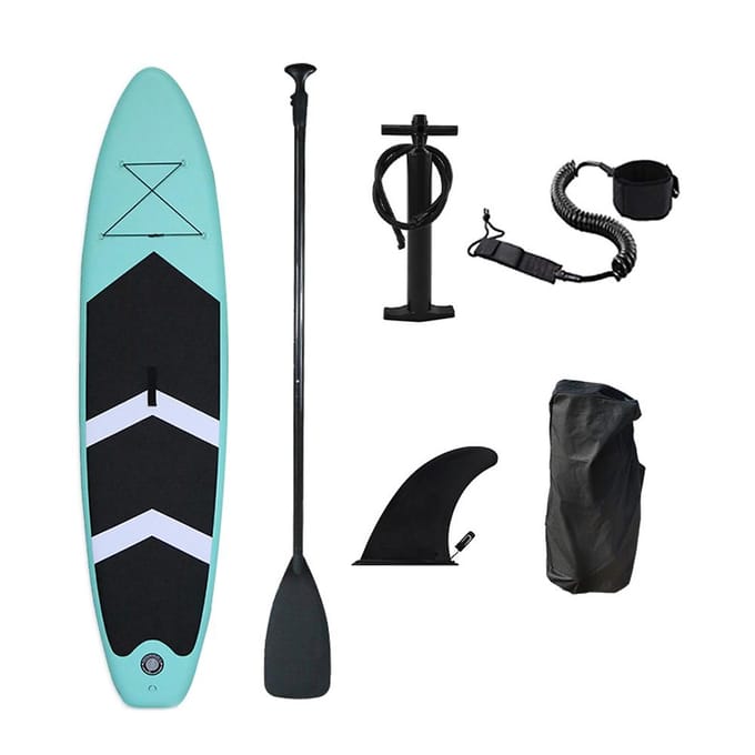 Opblaasbare Standup Paddle Board Surfplank Watersport Kajak Surfset met Paddle Board Staartvin veelkleurig