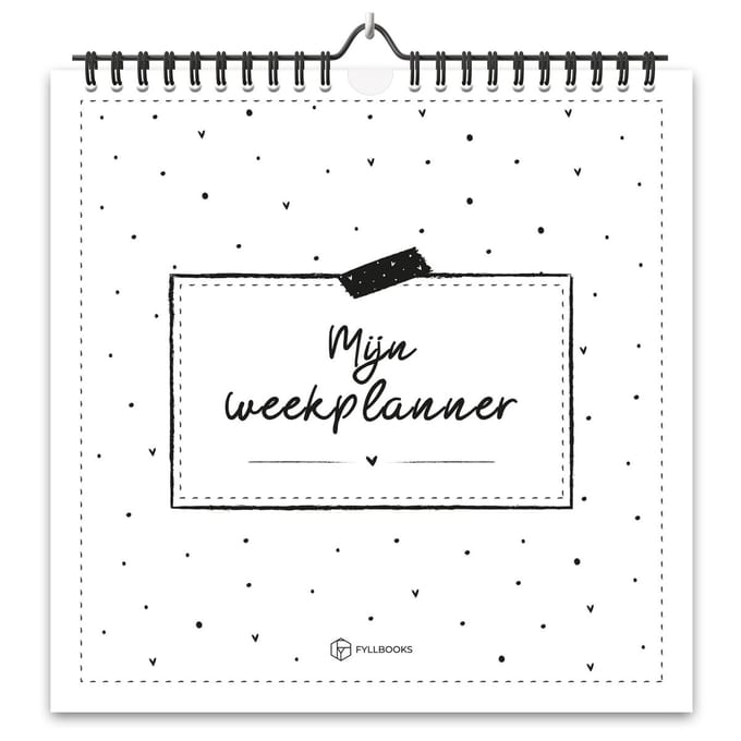 Fyllbooks - Mijn Weekplanner - Week Kalender Universeel en Ongedateerd - Planner - Zwart Wit