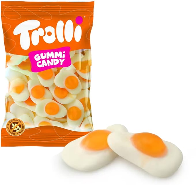 Trolli - Spiegeleieren - 1 Kilo - Spiegeleitjes - Gebakken eitjes - Eieren - Snoep