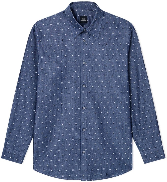 Armani Exchange Xm001716_af17528 Overhemd Met Lange Mouwen Blauw M Man