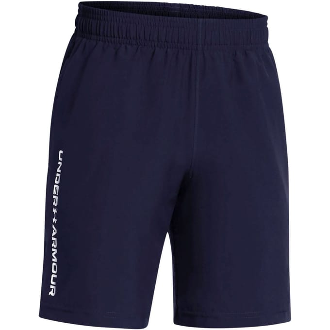 Under Armour UA Tech Woven Wordmark Short Unisex Sportbroek - Navy - Wit