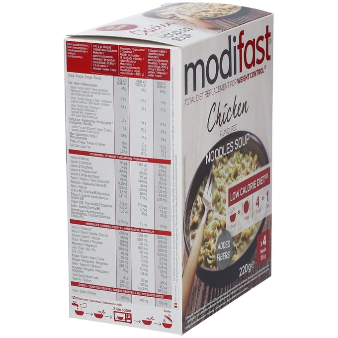 Modifast® Low Calorie Diet Noedelsoep met Kip 4x55 Zakje