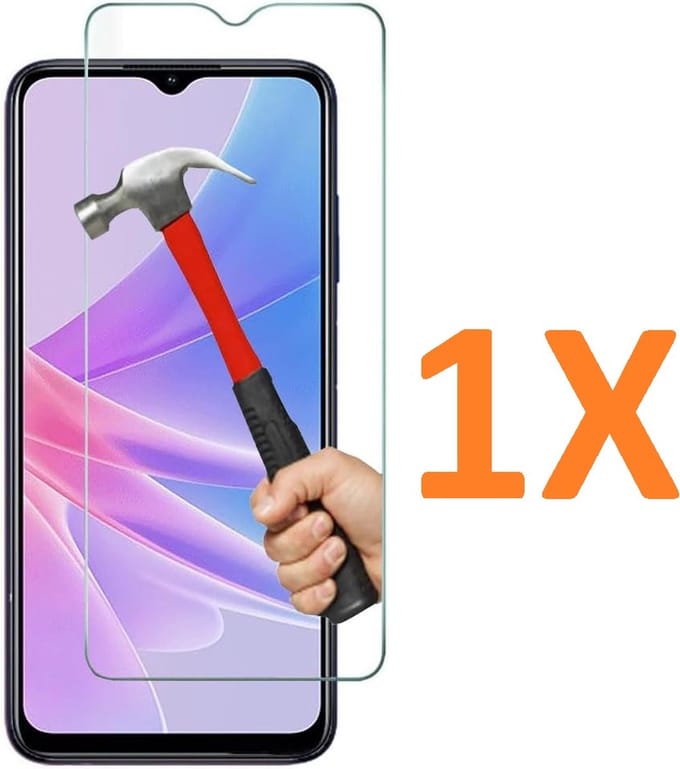 Screenprotector Glas - Tempered Glass Screen Protector Geschikt voor: Oppo A78 5G - 1x